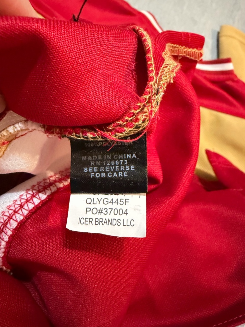 SF 49ers Youth Jersey 10-12 Red Gold NFL Team Apparel - Picture 7 of 8